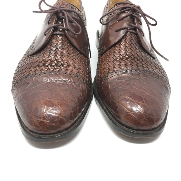 Mezlan Oxfords Shoes Size 9.5 W Brown Crocodile main image 7